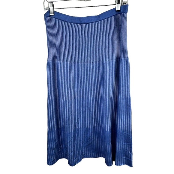 Misook Periwinkle Rib Knit Straight Midi Skirt Size M Blue Purple - Picture 8 of 11